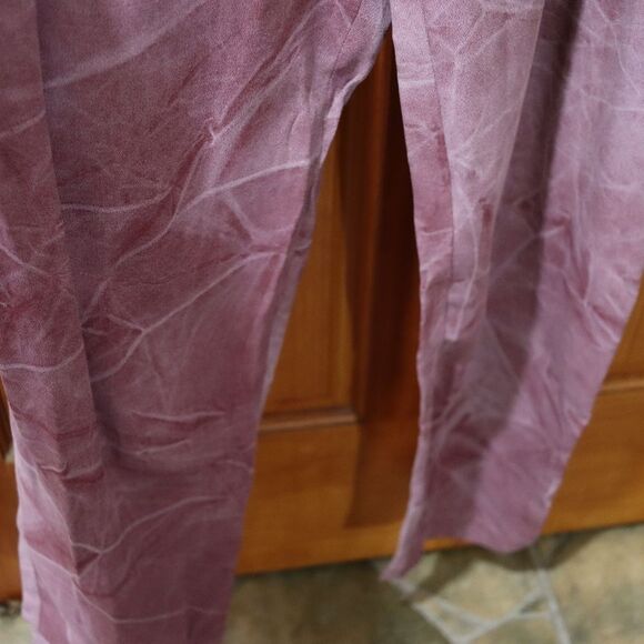 Menu Vintage 80s Tie Dye Purple Lavender Jumpsuit Belted Made in USA Size 10 - Picture 8 of 16